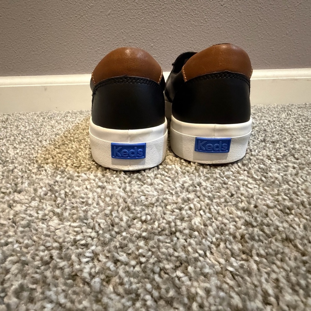 Keds Womens Pursuit Slip-on Black/Cognac Leather - Picture 5 of 6
